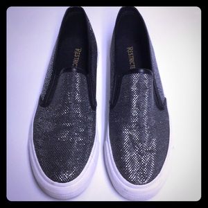 Silver Sparkle Shoes Slip on sneaker